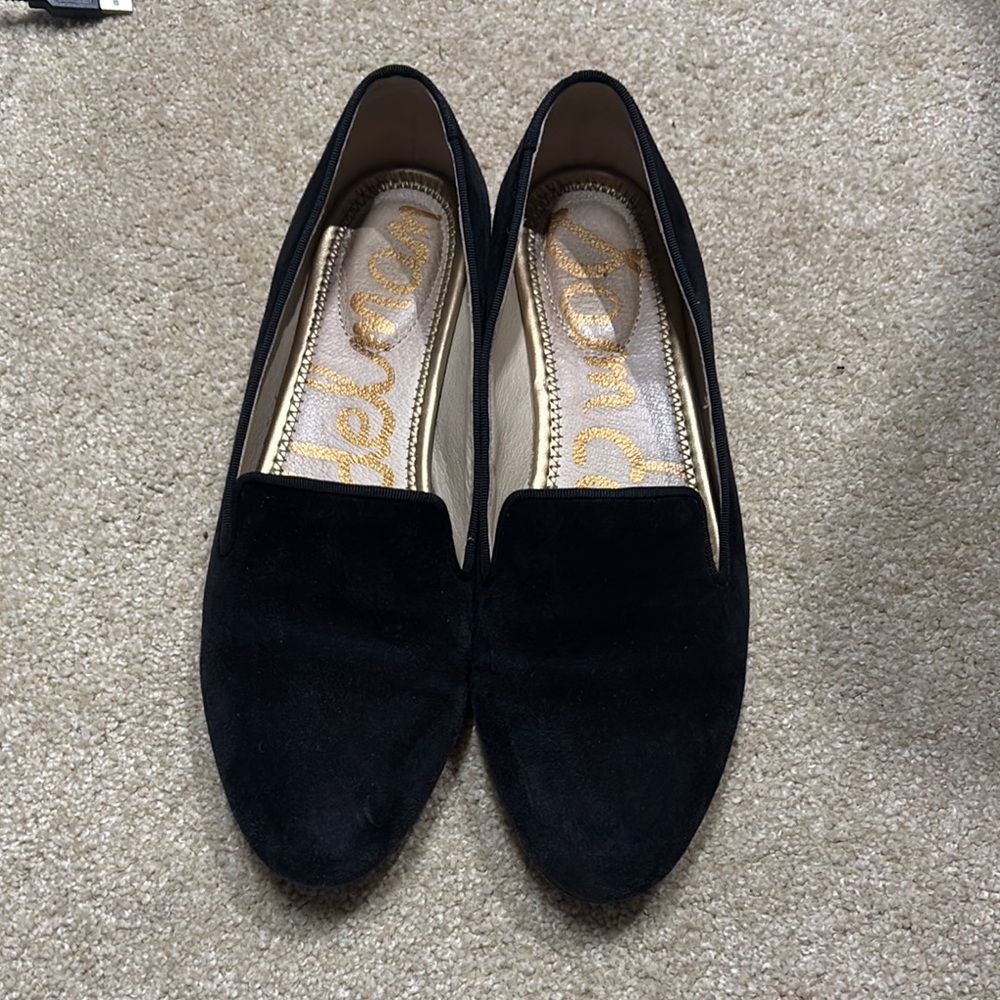 Sam Edelman Black Suede Loafers
